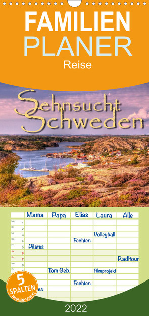 Familienplaner Sehnsucht Schweden – Sverige (Wandkalender 2022 , 21 cm x 45 cm, hoch) von Sattler,  Stefan