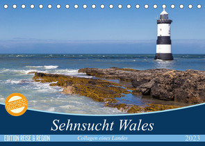 Sehnsucht Wales – Collagen eines Landes (Tischkalender 2023 DIN A5 quer) von Mr.Mooseman, Sattler,  Stefan