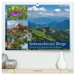 Sehnsuchtsziel Berge – Unterwegs in den Bergwelt rund um München (hochwertiger Premium Wandkalender 2024 DIN A2 quer), Kunstdruck in Hochglanz von Matejka,  Birgit