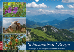 Sehnsuchtsziel Berge – Unterwegs in den Bergwelt rund um München (Wandkalender 2021 DIN A3 quer) von Matejka,  Birgit