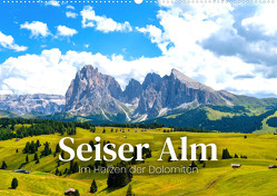 Seiser Alm – Im Herzen der Dolomiten. (Wandkalender 2023 DIN A2 quer) von Monkey,  Happy