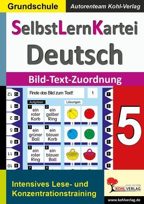 SelbstLernKartei Deutsch 5 von Autorenteam Kohl-Verlag
