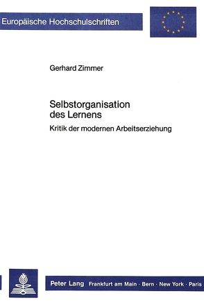 Selbstorganisation des Lernens von Zimmer,  Gerhard