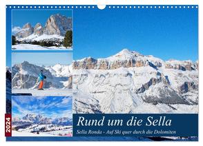 Sella Ronda (Wandkalender 2024 DIN A3 quer), CALVENDO Monatskalender von Dupont,  Annette