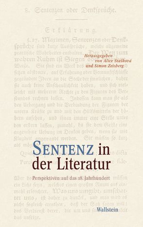 Sentenz in der Literatur von Stašková,  Alice, Zeisberg,  Simon