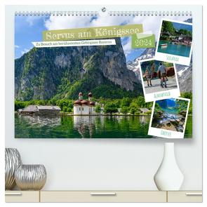 Servus am Königssee – Zu Besuch am bekanntesten Gebirgssee Bayerns (hochwertiger Premium Wandkalender 2024 DIN A2 quer), Kunstdruck in Hochglanz von Wilczek,  Dieter