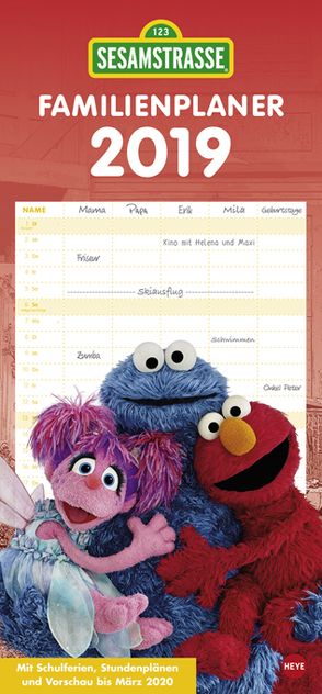 Sesamstraße Familienplaner – Kalender 2019 von Heye