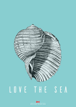 Set: 2 x Maritimes Notizbuch – Illustration: Muschel, Spruch: Love the Sea