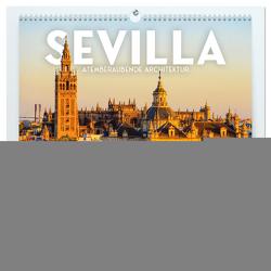 Sevilla – Atemberaubende Architektur (hochwertiger Premium Wandkalender 2024 DIN A2 quer), Kunstdruck in Hochglanz von SF,  SF