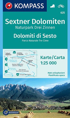 KOMPASS Wanderkarte Sextner Dolomiten, Naturpark Drei Zinnen, Dolomiti di Sesto, Parco Naturale Tre Cime von KOMPASS-Karten GmbH