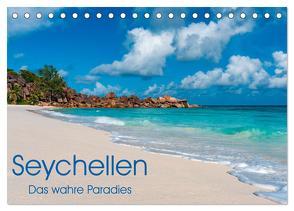 Seychellen – Das wahre Paradies (Tischkalender 2024 DIN A5 quer), CALVENDO Monatskalender von Zabolotny,  Julia