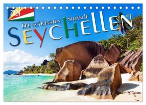 Seychellen – Die schönsten Strände (Tischkalender 2024 DIN A5 quer), CALVENDO Monatskalender von Steinwald,  Max