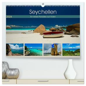 Seychellen – Ein letztes Paradies auf Erden (hochwertiger Premium Wandkalender 2024 DIN A2 quer), Kunstdruck in Hochglanz von René Grossmann,  Marcel