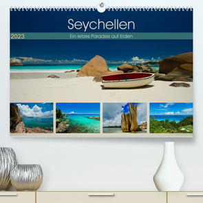 Seychellen – Ein letztes Paradies auf Erden (Premium, hochwertiger DIN A2 Wandkalender 2023, Kunstdruck in Hochglanz) von René Grossmann,  Marcel