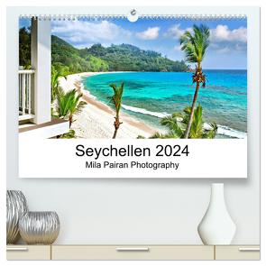 Seychellen Paradies 2024 (hochwertiger Premium Wandkalender 2024 DIN A2 quer), Kunstdruck in Hochglanz von Pairan,  Mila