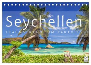 Seychellen Traumstrände im Paradies (Tischkalender 2024 DIN A5 quer), CALVENDO Monatskalender von Rosyk,  Patrick