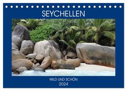 Seychellen – Wild und Schön (Tischkalender 2024 DIN A5 quer), CALVENDO Monatskalender von Denkmayrs,  by