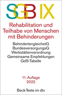 SGB IX Rehabilitation und Teilhabe behinderter Menschen