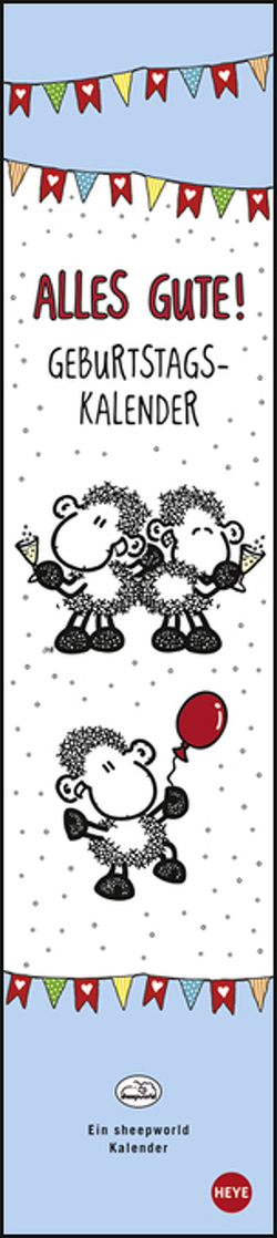 sheepworld Geburtstagskalender long von Heye