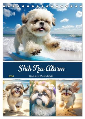 Shih Tzu Alarm. Glückliche Wuschelköpfe (Tischkalender 2024 DIN A5 hoch), CALVENDO Monatskalender von Hurley,  Rose