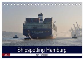 Shipspotting Hamburg (Tischkalender 2024 DIN A5 quer), CALVENDO Monatskalender von Petersen,  Jan