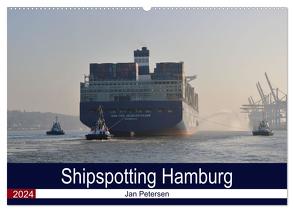 Shipspotting Hamburg (Wandkalender 2024 DIN A2 quer), CALVENDO Monatskalender von Petersen,  Jan