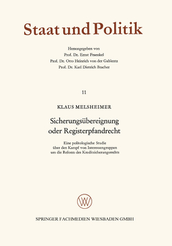 Sicherungsübereignung oder Registerpfandrecht von Melsheimer,  Klaus