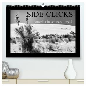 Side-Clicks Amerika in schwarz-weiß (hochwertiger Premium Wandkalender 2024 DIN A2 quer), Kunstdruck in Hochglanz von Schaupp,  Simone