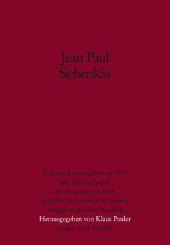 Siebenkäs von Jean Paul,  Jean Paul, Pauler,  Klaus