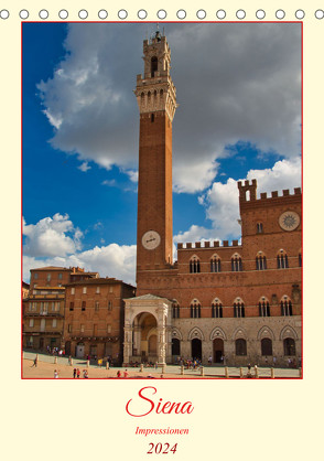 Siena – Impressionen (Tischkalender 2024 DIN A5 hoch), CALVENDO Monatskalender von Meisenzahl,  Jessica