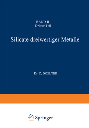 Silicate dreiwertiger Metalle von Doelter,  C.