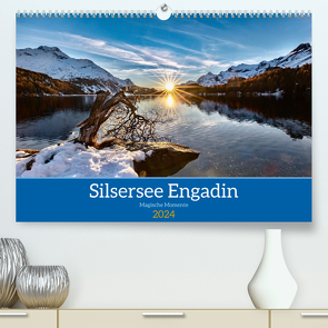 Silsersee Engadin (Premium, hochwertiger DIN A2 Wandkalender 2024, Kunstdruck in Hochglanz) von Brantschen,  Janet