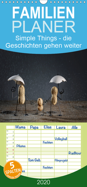 Simple Things – die Geschichten gehen weiter – Familienplaner hoch (Wandkalender 2020 , 21 cm x 45 cm, hoch) von Schwarz,  Nailia