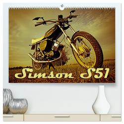 Simson S51 (hochwertiger Premium Wandkalender 2024 DIN A2 quer), Kunstdruck in Hochglanz von Sängerlaub,  Maxi