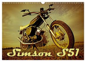 Simson S51 (Wandkalender 2024 DIN A3 quer), CALVENDO Monatskalender von Sängerlaub,  Maxi