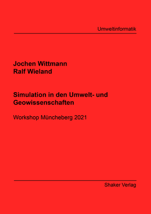 Simulation in den Umwelt- und Geowissenschaften von Wieland,  Ralf, Wittmann,  Jochen