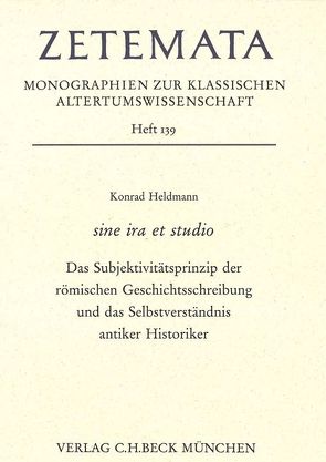 sine ira et studio von Heldmann,  Konrad