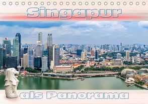 Singapur als Panorama (Tischkalender 2021 DIN A5 quer) von Gödecke,  Dieter