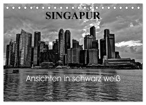 Singapur Ansichten in schwarz weiß (Tischkalender 2024 DIN A5 quer), CALVENDO Monatskalender von Wittstock,  Ralf