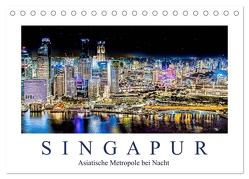 Singapur – Asiatische Metropole bei Nacht (Tischkalender 2024 DIN A5 quer), CALVENDO Monatskalender von Meyer,  Dieter