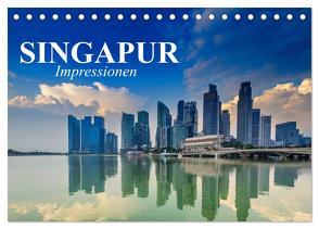 Singapur. Impressionen (Tischkalender 2024 DIN A5 quer), CALVENDO Monatskalender von Stanzer,  Elisabeth