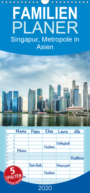 Singapur, Metropole in Asien – Familienplaner hoch (Wandkalender 2020 , 21 cm x 45 cm, hoch) von Gödecke,  Dieter