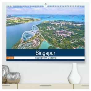 Singapur – Tradition trifft Moderne (hochwertiger Premium Wandkalender 2024 DIN A2 quer), Kunstdruck in Hochglanz von FM,  FM