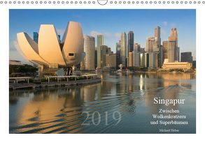 Singapur: Zwischen Wolkenkratzern und Superbäumen (Wandkalender 2019 DIN A3 quer) von Heber,  Michael