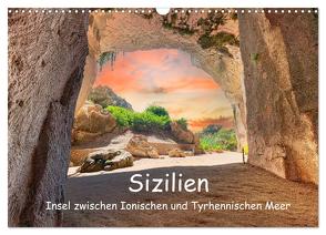 Sizilien – Insel zwischen Ionischen und Tyrhennischen Meer (Wandkalender 2024 DIN A3 quer), CALVENDO Monatskalender von Männel,  Ulrich