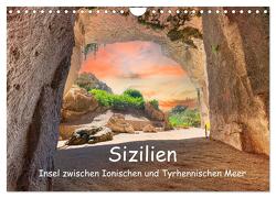Sizilien – Insel zwischen Ionischen und Tyrhennischen Meer (Wandkalender 2024 DIN A4 quer), CALVENDO Monatskalender von Männel,  Ulrich