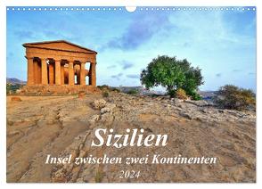 Sizilien – Insel zwischen zwei Kontinenten (Wandkalender 2024 DIN A3 quer), CALVENDO Monatskalender von Heußlein,  Jutta