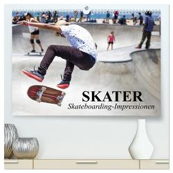Skater. Skateboarding-Impressionen (hochwertiger Premium Wandkalender 2024 DIN A2 quer), Kunstdruck in Hochglanz von Stanzer,  Elisabeth