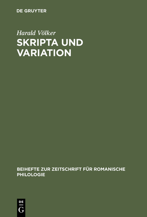 Skripta und Variation von Völker,  Harald