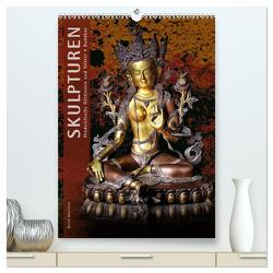 SKULPTUREN Hinduistische Göttinnen und Götter • Buddhas (hochwertiger Premium Wandkalender 2024 DIN A2 hoch), Kunstdruck in Hochglanz von Maertens,  Bernd
